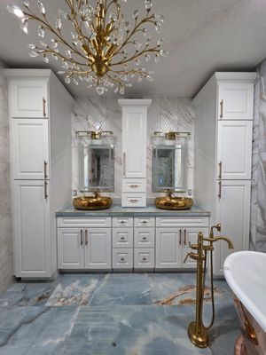 Professional wallpaper installation detail