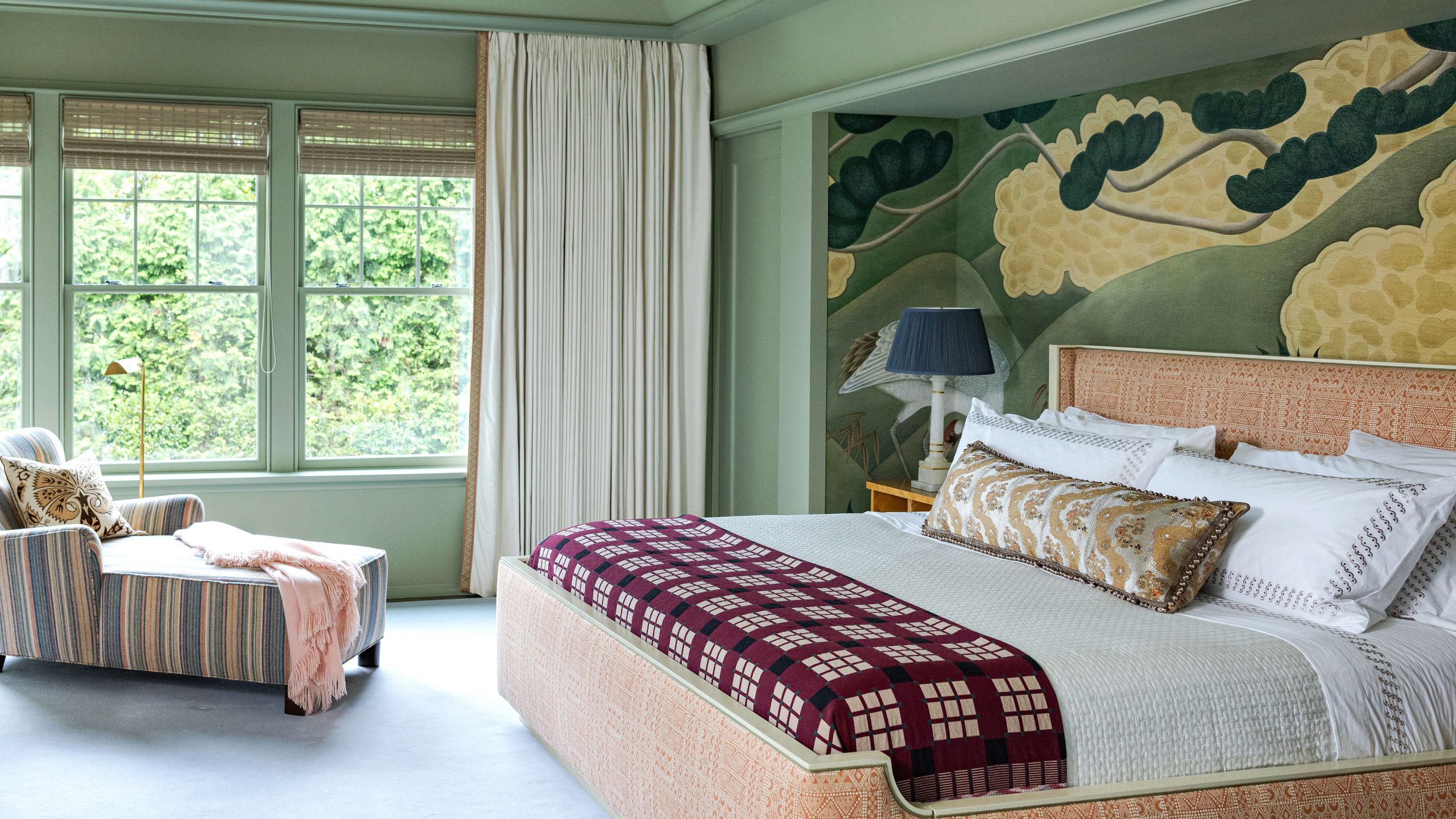Contemporary wallpapered interior